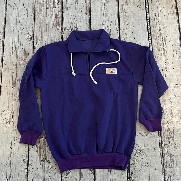 Vintage 1980s Southern Classics Purple Hoodie Jumper Pullover 80s Sweatshirt - Picture 1 of 5